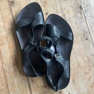 Cydwoq Stroll sandals women’s black leather size 37